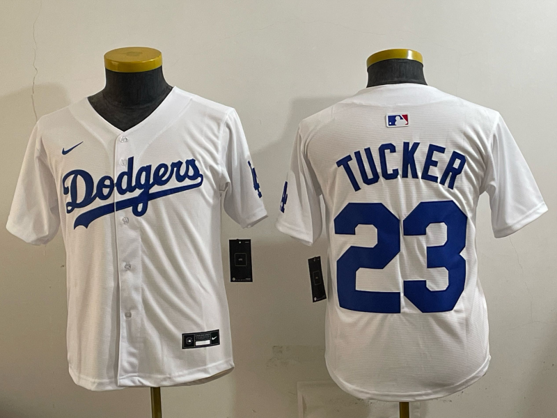 youth 2026 Los Angeles Dodgers #23 Tucker White Game Nike MLB Jersey 006